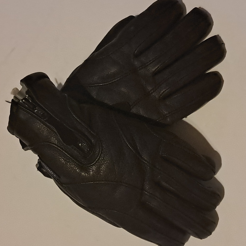 Conroy Ladies Black Imported Leather Gloves Size M Moto Outdoor